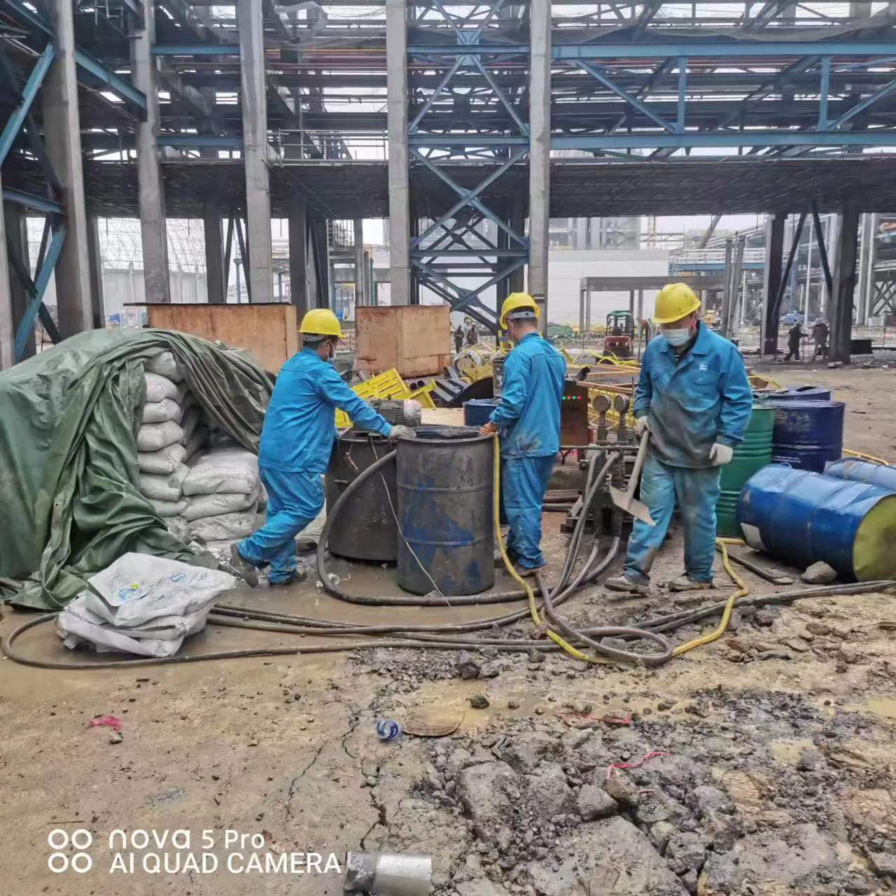 道里设备基础下沉沉降注浆加固施工
